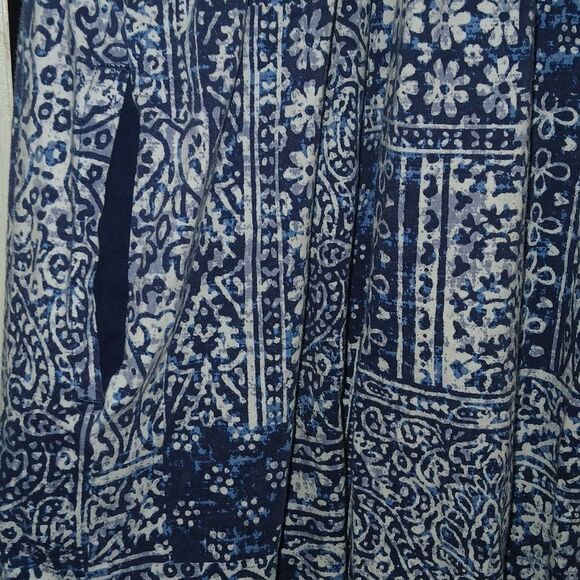 Lands' End Girls Blue white racer back dress with pockets Sz XL 14+-16+ NWOT - Picture 7 of 8